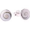 81stgeneration Orecchini in Argento con Conchiglia Shiva Eye per Donna | Orecchini a Bottone in Argento Sterling 925 | Piccoli Orecchini a Spirale Rotondi | Orecchini Boho per Ragazze Adolescenti
