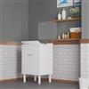 Negrari composizione, Lavatoio in Resina + specchio, Resistente all'umidità, Vasca resistente agli acidi, Kit di scarico incluso, Interno e Esterno, L60 x P50 x H85 cm, Bianco
