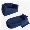 Wonder Space Divano in Schiuma per Bambini con Coperta & Cuscino, Divano Convertibile 3-in-1 Preassemblato per Piccoli, Poltrona Pieghevole da Interno & Letto da Pavimento Apribile per Ragazzi & Ragazze (Blu)