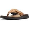 Clarks Infradito Wesley Sun Uomo, Pelle marrone chiaro, 43 EU