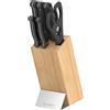 BergHOFF 1315152, Set di coltelli, Acciaio inossidabile, ABS, Acciaio inossidabile, Nero, DiNA