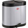 WESCO ÖKOSAMMLER 170, colore grigio chiaro, con una capacità di 30 litri (2 x 15 litri) e pedale per l'apertura / sistema di separazione a 2 scomparti / contenitore per rifiuti