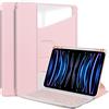 INF Custodia con Tastiera Bluetooth Girevole a 360° per iPad 11 & 10.9'' - Rosa