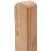 GARTENPIRAT Pali per recinzione in legno di larice, 9 x 9 x 190 cm, testa arrotondata