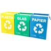 SIXTOL SORT EASY 3 BASIC DE | Set di sacchetti per la spazzatura | 30 x 30 x 40 cm 3 x 36 l