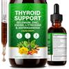 WELOSUER Gocce liquide per supporto tiroideo, 60 ml, ludina, selenio, zinco, L-tirosina, ashwagandha, gocce vegane per energia, metabolismo ed equilibrio ormonale, energia e concentrazione, uomini e donne