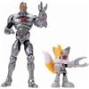 Sonic The Hedgehog DC x Sonic Tails & Cyborg Action Figure Multipack, Jakks Pacific Ufficiale, Include Figure di Tails e Cyborg, Design Dettagliato, Confezione da Collezione