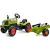 FALK - Trattore e rimorchio a pedali Claas - Da 2 anni - Made in France - 50% plastica riciclata - 2041C