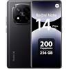 XIAOMI Redmi Note 14 Pro+ 5G smartphone, 12GB RAM 256G, schermo AMOLED 6.67 pollici 1.5K, sensore di impronte digitali, fotocamera 200MP, doppia SIM, NFC, ricarica veloce 120W, Midnight Black