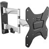 RICOO S3222 Supporto TV da parete Staffa TV 30-55 pollici per 30 32 43 50 55 pollici girevole inclinabile fino a 60 kg max VESA 200x200