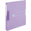 Herlitz 11409034 - Raccoglitore ad anelli, formato A4, 2 anelli, 25 mm, in pellicola di PP trasparente color lavanda