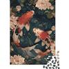 XyZpTqRwLmN Carpe Koi Puzzle 1000 Pezzi Puzzle per Adulti Carta Stile Floreale Arte Decorazione Casa Relax Concentrazione Regalo Famiglia 38x26cm/1000pcs