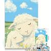 JIANGENNF Puzzle da 1000 pezzi per adulti con pecora madre e agnello gioco educativo difficile ideale come regalo di compleanno o per occasioni speciali 38x52cm