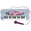Lexibook Tastiera elettronica Frozen 2 Elsa Anna Olaf, pianoforte a 32 tasti, Microfono per canto, 22 brani demo, batteria, Blu/Viola, K703FZLXB