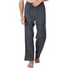 JTPW Pigiama comodo da uomo in popeline tessuto 100% cotone con tasche，Grey Navy Plaid,XL