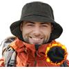 TOP-EX XL/XXL Cappello invernale unisex, caldo e impermeabile, con fodera in pile - Cappelli da pioggia per esterni per giornate fredde e piovose - Regolabile | Pieghevole | Antivento, XL
