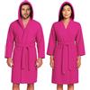Jenny Sesal Accappatoio in Microfibra con Cappuccio Uomo Donna M Fuxia