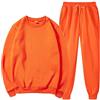 Generisch Set di tuta da uomo, tuta sportiva da uomo con scollo tondo, senza cappuccio, casual, tuta da jogging monocromatica, pantaloni sportivi basic, tuta da tempo libero, morbida e comoda, abbigliamento