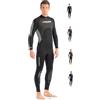 Cressi Morea Wetsuit Full 3 mm, Muta Monopezzo Neoprene Ultrastretch Uomo, Nero/Grigio/Argento, XXL/6