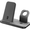 cellularline | TRIO WIRELESS CHARGER | Caricabatterie Wireless 3 in 1 per dispositivi Apple: iPhone, Apple Watch, Airpods, Nero