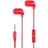 Music Sound | AURICOLARI Fullcolor In-Ear | Auricolari con Filo e Microfono - Jack 3.5 Mm - Colore Rosso