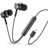 cellularline auricolari in-ear Viper con il connettore USB-C, la cancellazione attiva del rumore, il corpo in metallo, il microfono e i comandi integrati, nero
