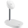 Cellularline MAG DUO Caricatore Wireless Magnetico - Stazione di Ricarca 25W 2 IN 1 - Certificata con Tecnologia Qi2.2 - Cavo USB-C 150 cm inclusi - Bianco