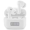 cellularline TONE Auricolari TWS Bluetooth In-Ear con ENC (Environmental Noise Cancelling), 4 Microfoni, Display LED, Total Play Time 20 Ore, Bianco