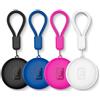 Cellularline localizzatore di oggetti Bluetooth Tracy Tag, set di 4 pezzi, compatibile con Apple Find Me e Google Find Hub, Batteria sostituibile, Resistente all'acqua, colori nero, blu, rosa e bianco