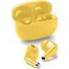 Music Sound DRIFT auricolari Bluetooth wireless in-ear con custodia compatta colorata, auto pairing, comandi touch, fino a 22 ore di riproduzione, ottimali per musica e chiamate, giallo