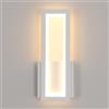 Osairous Applique LED da Parete Interno, 16W 2000LM Lampada da Parete Bianca Moderno, Lampada a Muro in Acrilico Corridoio per Soggiorno, Camera da Letto, Studio, Balcone, Luce Calda 3000K, 32CM