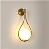 Comely Applique Murale Dorée avec Globe en Verre, Lampe Murale E27