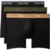 Calvin Klein Boxer da Uomo, Nero W/Bronzo Flash WB/Nero/Oliva, L