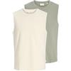 Jack & Jones Sleeveless Tee 2 PK MP Jorhyeres - Set di 2 Magliette testurizzate Senza Maniche, in Bronzo