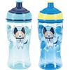 Nuby Super Slurp Borraccia Flusso Libero, 2 Pz, 360ml, 18+ Mesi, Astronauta