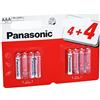 Panasonic Zinco carbonio AAA batterie - Confezione da 8
