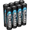 Ansmann - Batteria NiZN Micro HR03, 4 x 1,6 V, zinco nichelato ad alta tensione 8 batterie NiZn AAA Nero