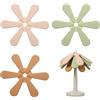 3Pcs Salvagocce in Silicone, Set con Supporto per Albero (Bianco/Verde/Marrone)