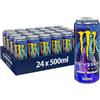 Monster Energy Full Throttle - 24 Lattine da 500 ml, Energy Drink Zero Zuccheri con Caffeina, L-carnitina, Bevanda Energetica dal Gusto Morbido di Pesca, Vegan