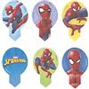Dekora - Dekorapin Decorazioni Torta Cialda per Torta | 20 Cake Topper Edibili di Spiderman il Uomo Aragna - Dimensioni 6,5x4cm