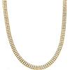 Tolldek Collana da uomo in acciaio inox, 50-75 cm, placcata in oro, catena veneziana, larghezza 8 mm, collana dell'amicizia con zirconi bianchi Hip Hop, Oro, Zirconia cubica