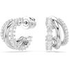 Swarovski Orecchini a cerchio Hyperbola, Taglio Round, Mini, Bianchi, Placcato rodio