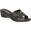 Boulevard Donne Italiano Croce Bracciale Estate Sandali Mules, Nero opaco verniciato, 39 EU