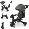 Kinderkraft Triciclo pieghevole evolutivo 6 in 1 (105x51,5cm) JAZZ 3 Green KRJAZZ03GRE0000