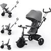 Kinderkraft Triciclo evolutivo 6 in 1 (112x52,5cm) ASTON 2 Grey KRASTO02GRYPL00