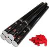 Super FX Super Cannon Manuale 80 cm - Tubo spara coriandoli in Carta 2x5cm (Box 5 Pezzi, Rosso)