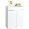 COMPOSAD | Scarpiera della Linea MUNDI, Mobile Multiuso Salvaspazio, Scarpiera ingresso, (LxAxP) 82,30x102,30x35,20 cm, Colore Bianco Laccato, Made in Italy