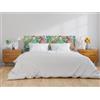 Oedim Testiera per letto in PVC, con fiori, 100 x 60 cm, leggera, elegante, resistente ed economica