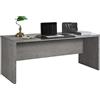 Composad | Scrivania della Linea PRATICO, Scrivania Ufficio, Elegante, (LxAxP) 180x74,20x69 cm, Colore grigio Cemento, Made In Italy