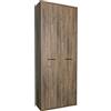 Composad | Mobile Contenitore della Linea DAVINCI BRERA con 2 Ante, Libreria, Mobile Archivio Portadocumenti, (LxAxP) 81,60x217,50x35,70 cm, Noce, Studio, Ufficio, Made in Italy